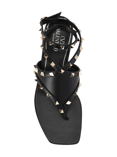 Black/gold-tone calf sandal Valentino Garavani | 4W2S0IQ0VOD0NO